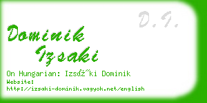 dominik izsaki business card